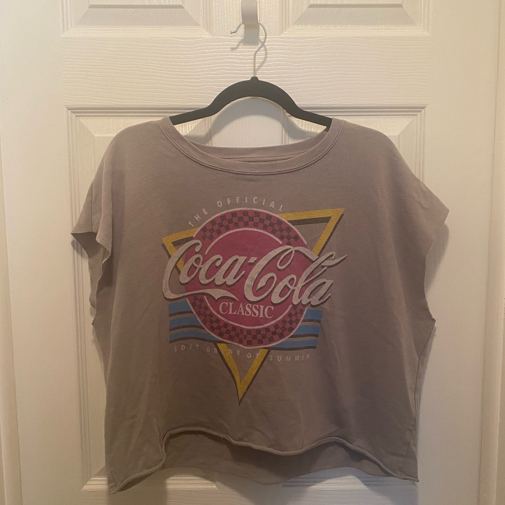 Vintage Coca-Cola Classic Tee with Pink and Yellow Accents